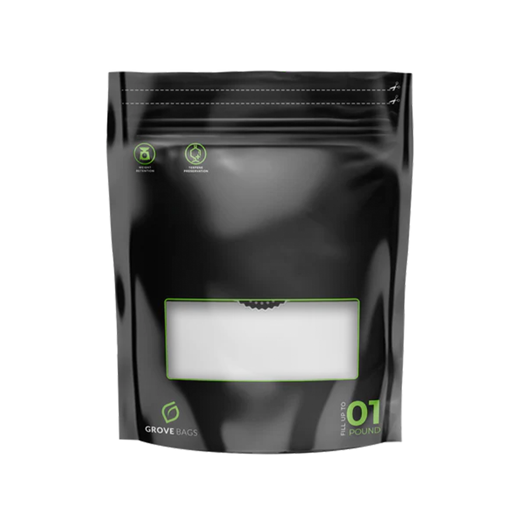 Grove Bags Bolsa con Ventana TerpLoc - 454 gr (1 lb) - 1 Un.