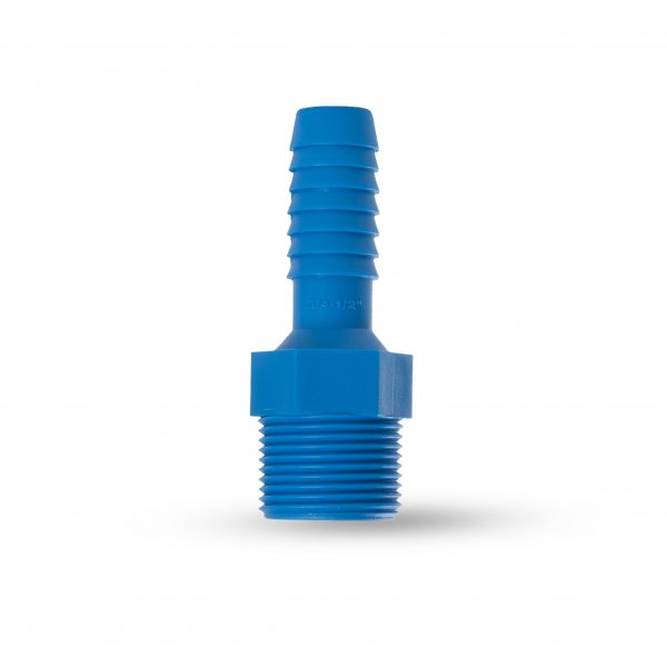 Rebose Estriado Azul - 1/2" x Rosca Macho 3/4"