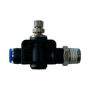 [CO2-63044] Válvula Mini PVC para CO2 - 6 mm con Rosca Macho 1/4"