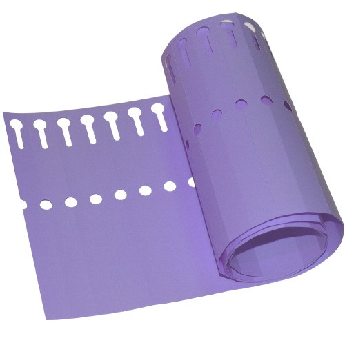 Etiqueta Morada Doblar 1,3 x 12 cm - Pack 100 Uds