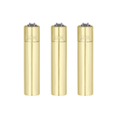 [CLENMET2] Encendedor CLIPPER Metálico Gold - Display 12x