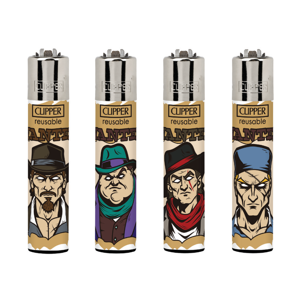 Encendedores CLIPPER - Colección Cowbow Life - Display 24x