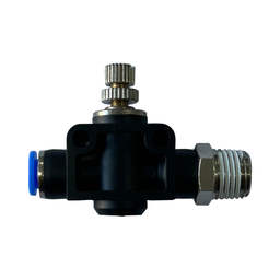 [CO2-63044] Válvula Mini PVC para CO2 - 6 mm con Rosca Macho 1/4"