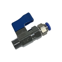 [CO2-82350] Válvula Mini BRONCE para CO2 - 6 mm con Rosca Macho 1/4"